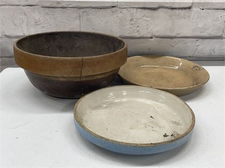 Three (3) Pieces of Stoneware