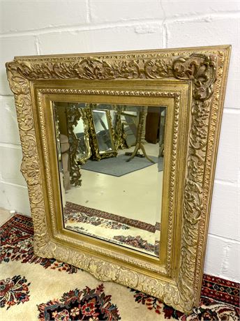 Carved Wood Gold Gilt Mirror