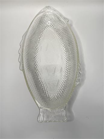 Large Vintage Glasbake Fish-Shaped Serving Platter