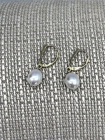 14 KT Pearl Earrings