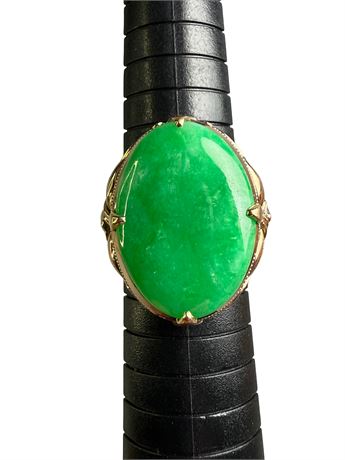 14kt Yellow Gold Jadeite Ring