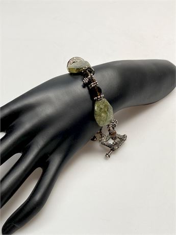 Glass and Stone Bracelet