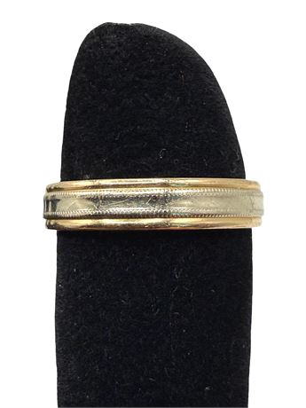 14k White and Yellow Gold Wedding Ring