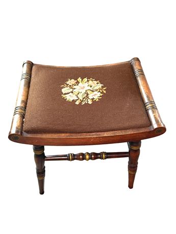 Hitchcock Needlepoint Footstool