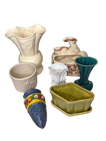 Vintage Pottery Planters and Vases
