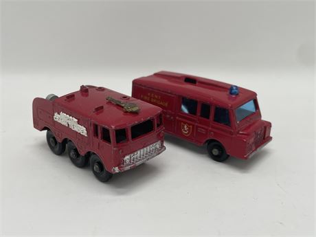 Two (2) Lesney Fire Trucks