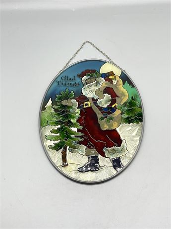 Santa Stained Glass