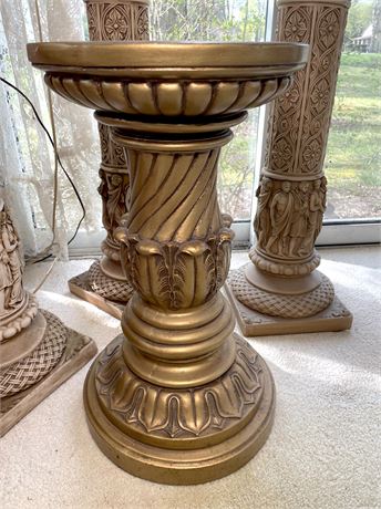Gold Ceramic Heavy Column Stand