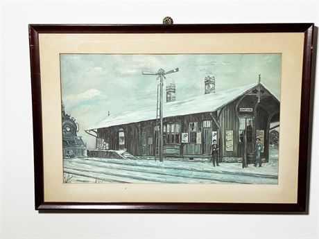 Cortland Train Depot Print