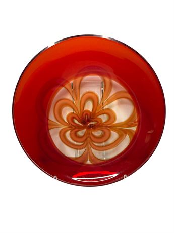 Waterford Evolution Red & Gold Large Platter