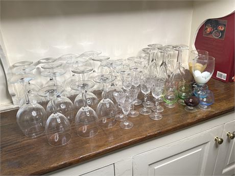 Wine and Dessert Glass Lot