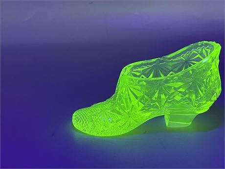 Uranium Glass Shoe