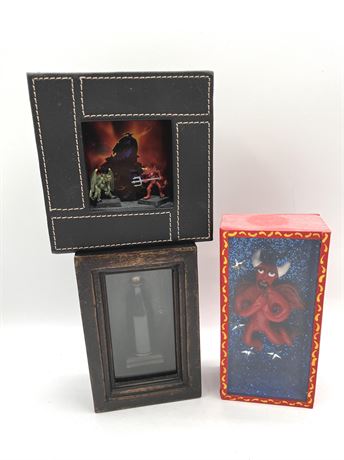 Folk Art Halloween Shadow Boxes