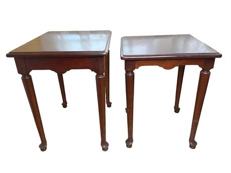 Two (2) Mahogany Side Tables