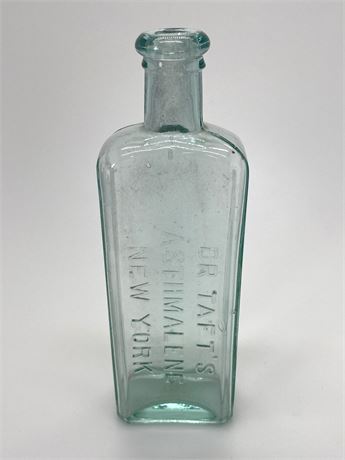 Antique Medicine Emb. Dr.Taft's Asthmalene Handtooled Bottle