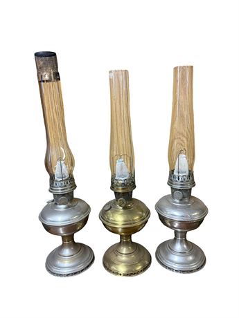 Three (3) Aladdin Oil Lamps