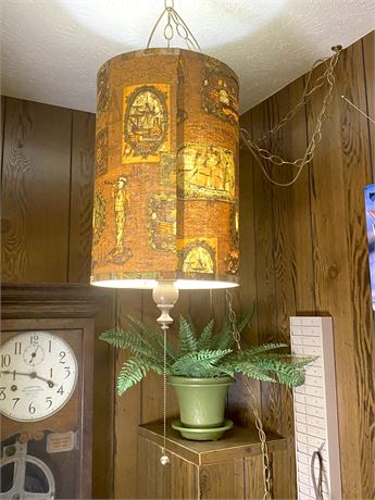 Vintage 22" Hanging Lamp
