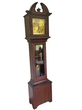 Antique Colonial 2-Weight Chime Tallcase Grandfather Clock