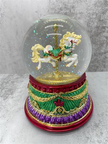 San Francisco Music Box Company Bejeweled Carousel Waterglobe