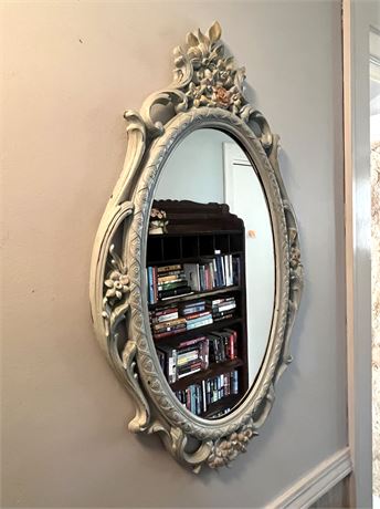 Pretty Oval Hand Painted Wall Mirror