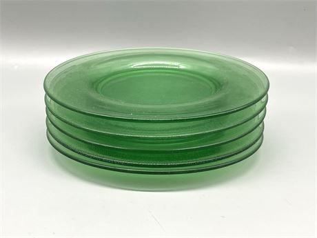 Uranium Glass Salad Plates