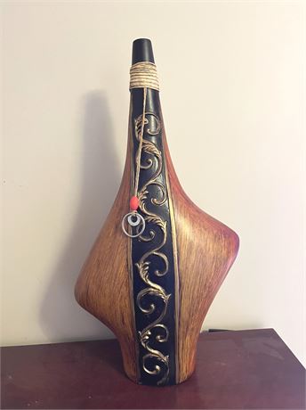 Handcrafted Wooden Marquetry Wine Bottle