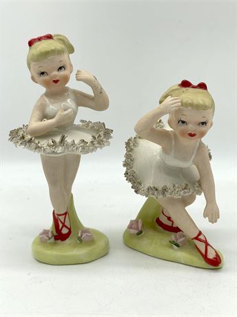 Norcrest Porcelain Ballerina Dancers