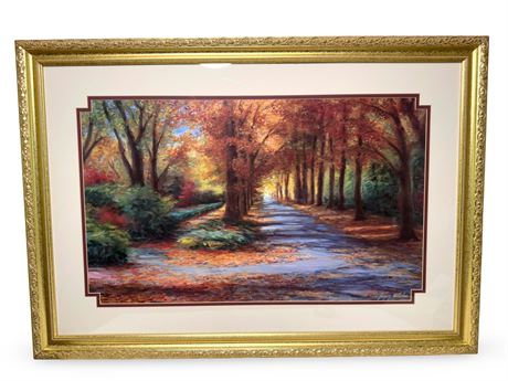 Large Gregory Wilhelmi Acrylic Painting "Chestnut Lane"
