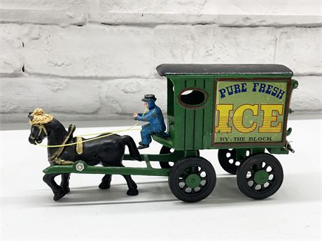 Cast Metal Ice Wagon