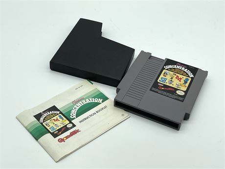 Classic Concentration Nintendo NES Game