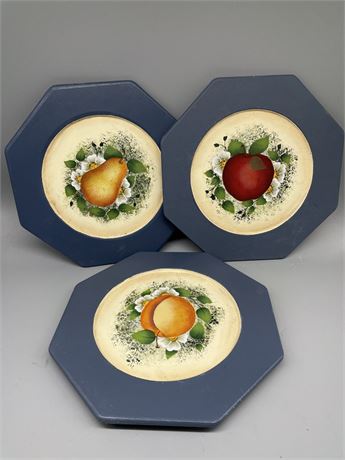 Hand Painted Wood Plates