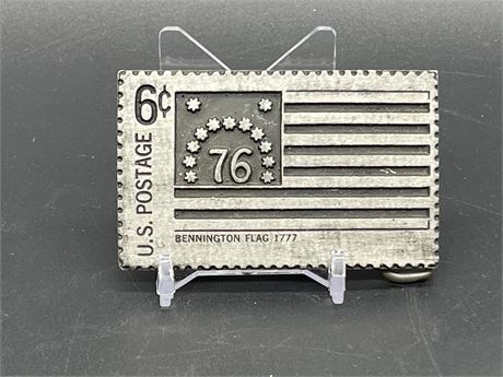 Flag Postage Stamp Belt Buckle
