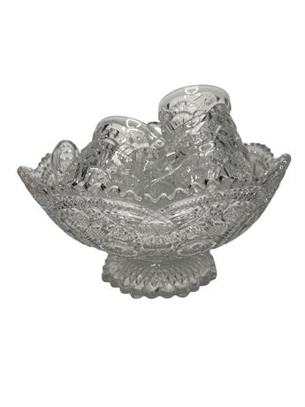 Crystal Punch Bowl w/ Cups
