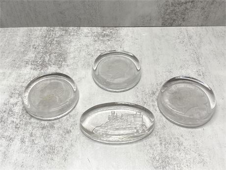 Etched Glass Paperweights