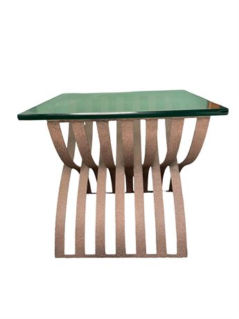 Modern Metal Glass Side Table
