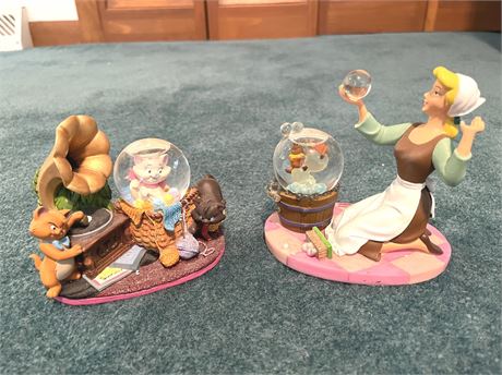 Disney Cinderella and Aristocrats Snow Globes