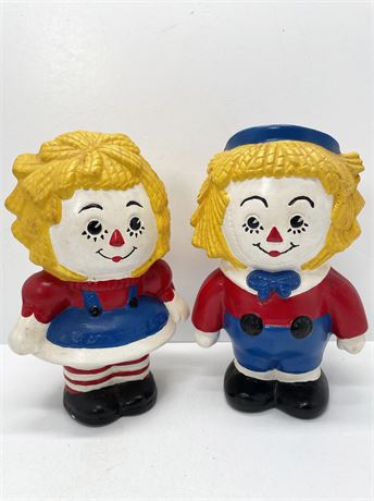 Raggedy Anne and Andy Ceramic Figures