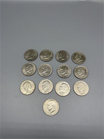 $13 in Eisenhower Dollar Coins