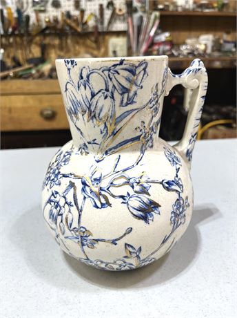 Antique Blue and White Pitcher