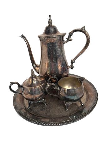 Antique W.M. Rogers Silverplate Tea Serving Set