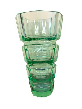 1930s Joesf Hoffman Uranium Glass Vase