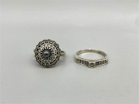 Sterling Silver Rings Lot 2