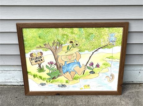 Hand Colored Childrens Wall Art