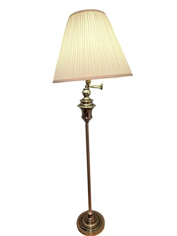 Brass Swing Arm Floor Lamp