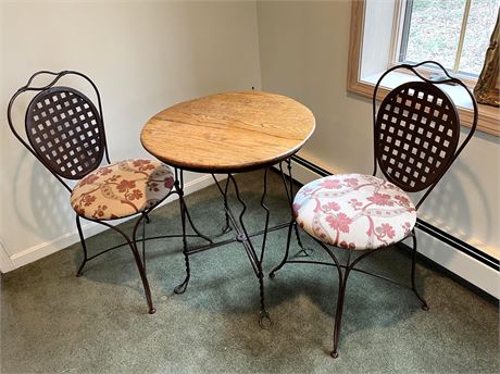 Wrought Iron Bistro Table and Chairs