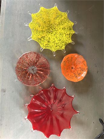 Hand Blown Glass Wall Plates