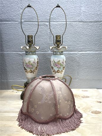 Pair of Handpainted Table Lamps