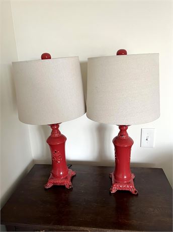 Ceramic Red Table Lamps