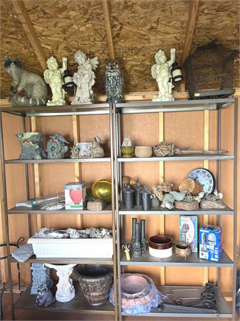 Garden Shed Shelving and Contents