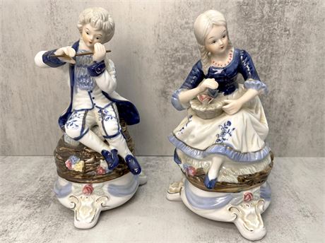 Porcelain Hand Painted Colonial Figurines